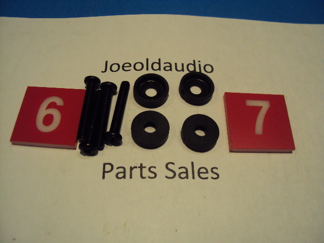 Vintage Case Mounting Screws w/ Plastic Trim. M4 x25. 1 Inch Thread. 4 Pieces.
