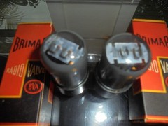 BRIMAR 6N7GT/G ECC31 GREY GLASS OLD STOCK TESTED BRITISH VINTAGE VALVES TUBES