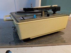 Vintage General Electric Deluxe Automatic Record Player Model V648h WORKS Read