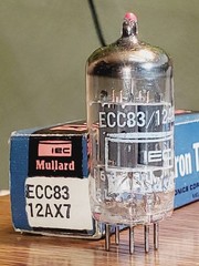 12AX7 Mullard Red Tip Etched Codes NOS/NIB MaxiPreamp2/TV7 tested (1) tube lot