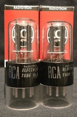RCA 6SN7 GTB TUBE 1950s TOUGH DOGS 2 HOLE BLACK LADDER PLATES MATCHING SET