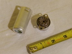 9 Pin Preamp Vacuum Tube Socket W/Aluminum Shield Brown Plastic Socket Base