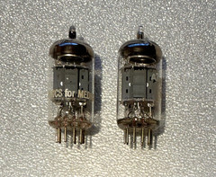 One Amperex Bugle Boy 12AU7/ ECC82. One Labeled Elect. for Medicine.