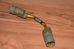 CANNON AMPHENOL R-4 MILITARY ADAPTER w/ FLEX CABLE – MALE 5-PIN TO FEMALE 3 PIN