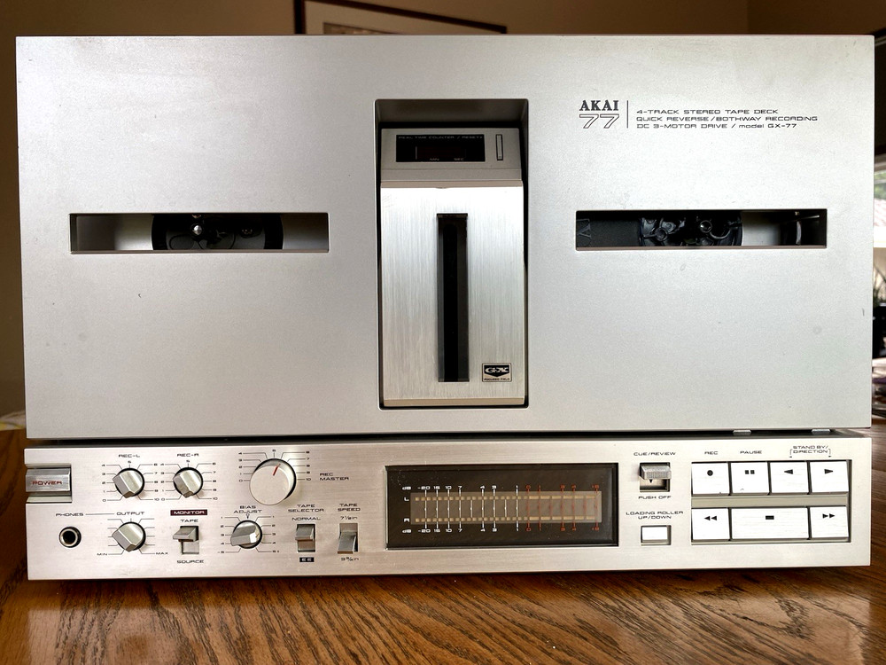 Akai GX-77 Stereo Reel to Reel Tape Recorder TESTED Working & Cosmetically 9.5