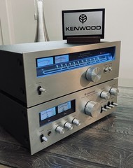 Kenwood KA-5700 Amp + KT-5500 Tuner Combo – Serviced/Working. Blue LEDs. 40 WPC