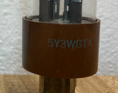 CBS INDUSTRIAL 5Y3GT 5Y3GTA Rectifier Tube Tested 641 and 637 Ladder Plates
