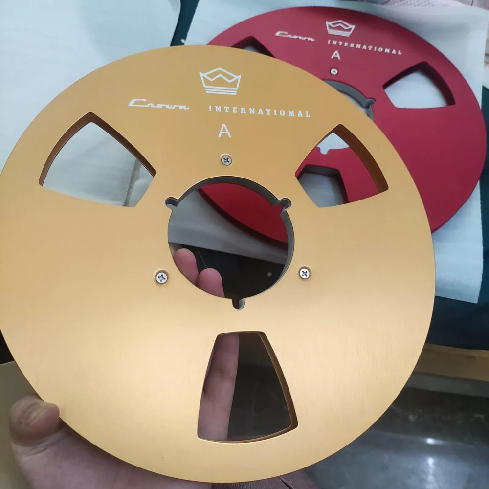 Custom one pair 10.5 ” high-quality aluminum crown international tape reel
