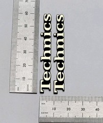 Technics Speaker Badge Logo Emblem Premium Gold Pair With Self Stick Adhesive