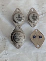 Genuine MATCHED 4 Motorola ON SEMI MJ21194G & MJ21193G NOS Output Transistors