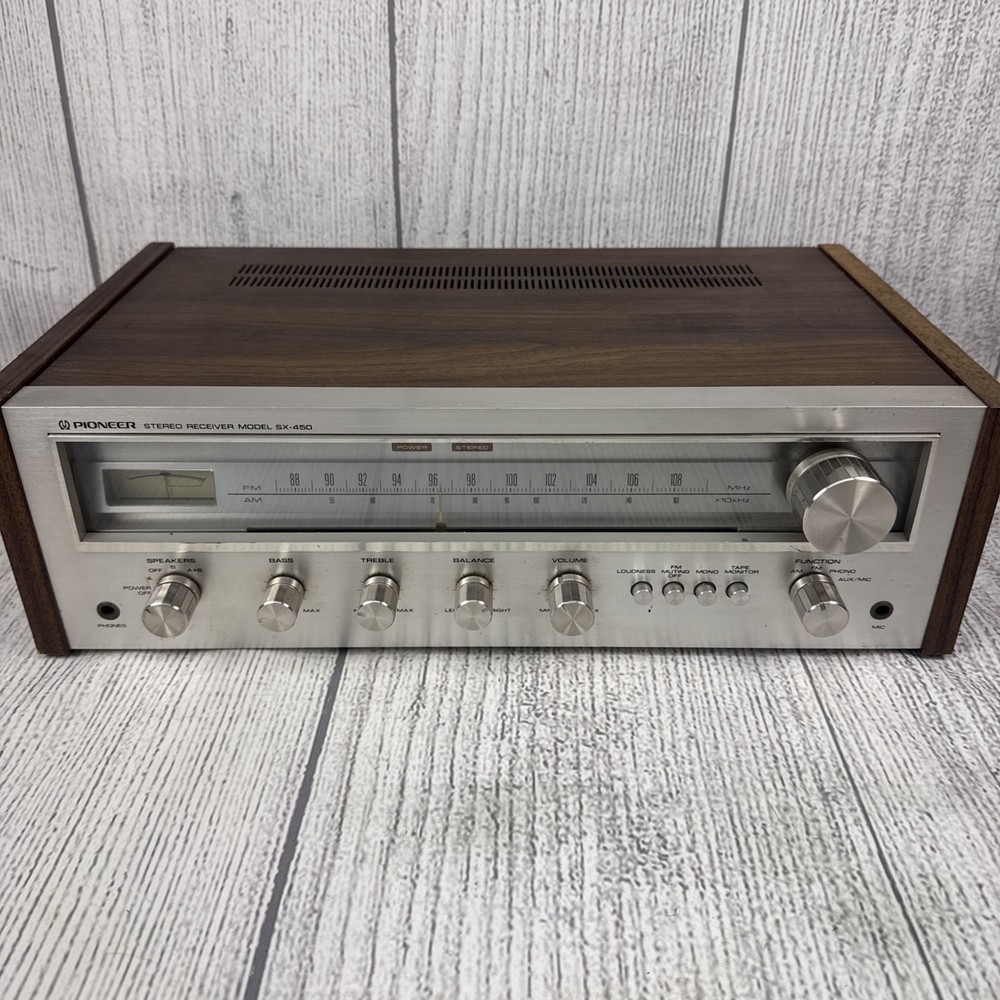 Vtg Pioneer Stereo Receiver Model SX-450 Tested & Works Great – Nice Cond