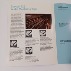 3M Scotch 226 Audio Tape Specifications Brochure Vtg 1980s