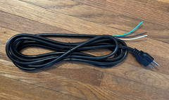 18 AWG Grounded Power Cable. Guitar Amplifiers, Tube Amps, Preamps, Reel to Reel