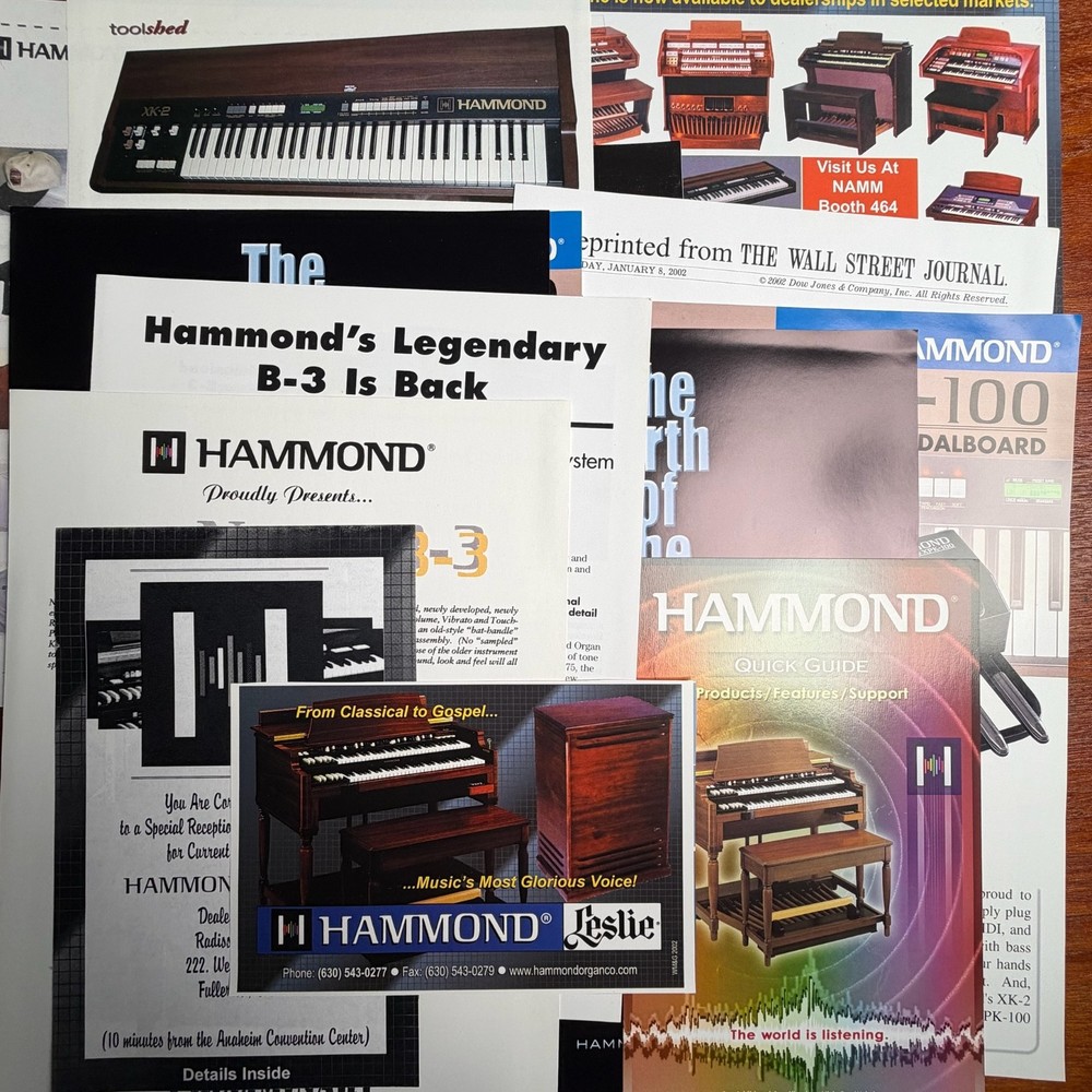 VINTAGE HAMMOND ORGAN AND KEYBOARD BROCHURES/CATALOGS
