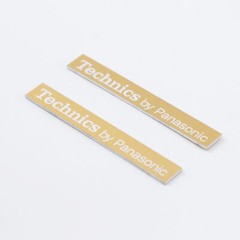 Technics by Panasonic Turntable Logo Badge 54mm(2.125″)X7.9mm(0.312″) gold