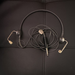 Concord CAPT NO. 2 Headband Headphones 1/4″ Plug Black Silver Double Earpiece