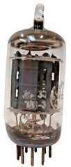 CLOSELY MATCHED HIGH GAIN (98.3, 97.5) GE 12AX7 LONG GREY PLATE HALO GETTER