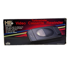 HE+ Turbowinder HE8672 VHS Video Cassette Rewinder NOS Sealed Jasco Vintage