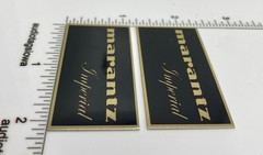 Marantz Imperial Speaker Badge Custom Made Gold Aluminum PAIR Self Stick