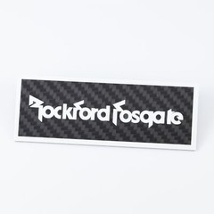 Rockford Fosgate Speaker Custom Made Badge carbon fibre 106mm(4.17″)X39mm(1.54″)