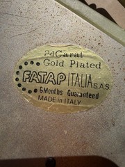 Fatap Italia 24 Carat Gold Plated Telephone Marble Base