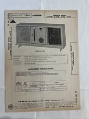 Vintage Sams Photofact Schematic 3-1964 EMERSON MODEL G-1700, G-1710,G-1711,
