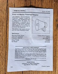 NEW in Box NOS Vintage Radio Shack 8″ POWERHORN INDOOR/OUTDOOR