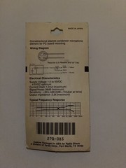 Radio Shack Mini Condenser Microphone Element 270-085 🔥NEW NOS💥