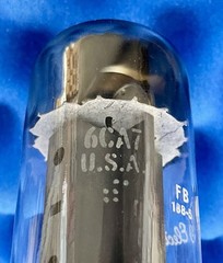 TWO GE 6CA7 EL34 Tubes /Amplitrex 👍/ STRONG PLATE CURRENTS / OO Disc Getter ’83