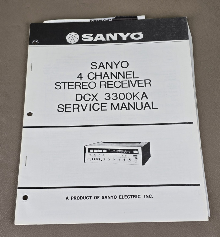 Sanyo 4 Channel Stereo Receiver DCX 3300KA Service Manual D-4049