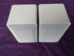 PAIR Realistic Tandy Minimus 7 Optimus Pro 7AV 40-2059 Die Cast Metal White PAIR