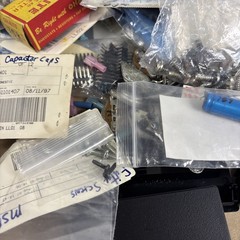 Large Lot of VTG Electronic Parts Meters, Pots, ICs, Transistors, Motorola