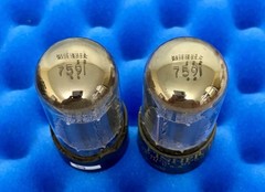 TWO The Fisher 7591A Tubes / Amplitrex Tested = Good But Not Great / Base Damage