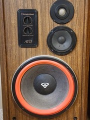 Pair of Vintage Cerwin Vega AT-12 Floor 3-Way Speakers Original Covers Tested