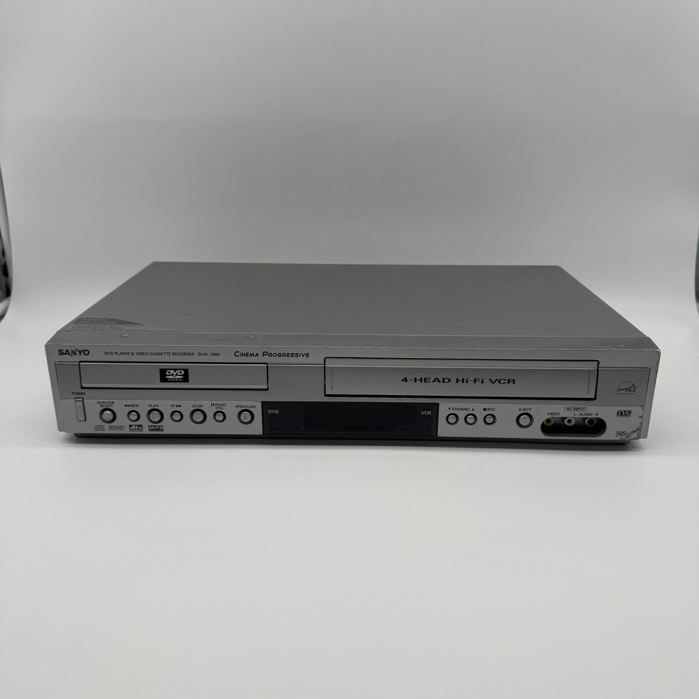 Sanyo DVD VCR Combo Player DVW-7000 4-Head Hi-Fi VHS – No Remote – Tested