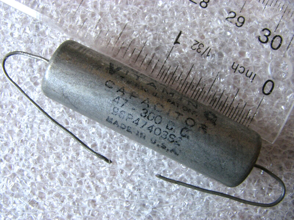 Sprague Vitamin-Q .47uF 300vdc Oil Tone/Tube/Guitar/Les Paul/Fender Capacitor