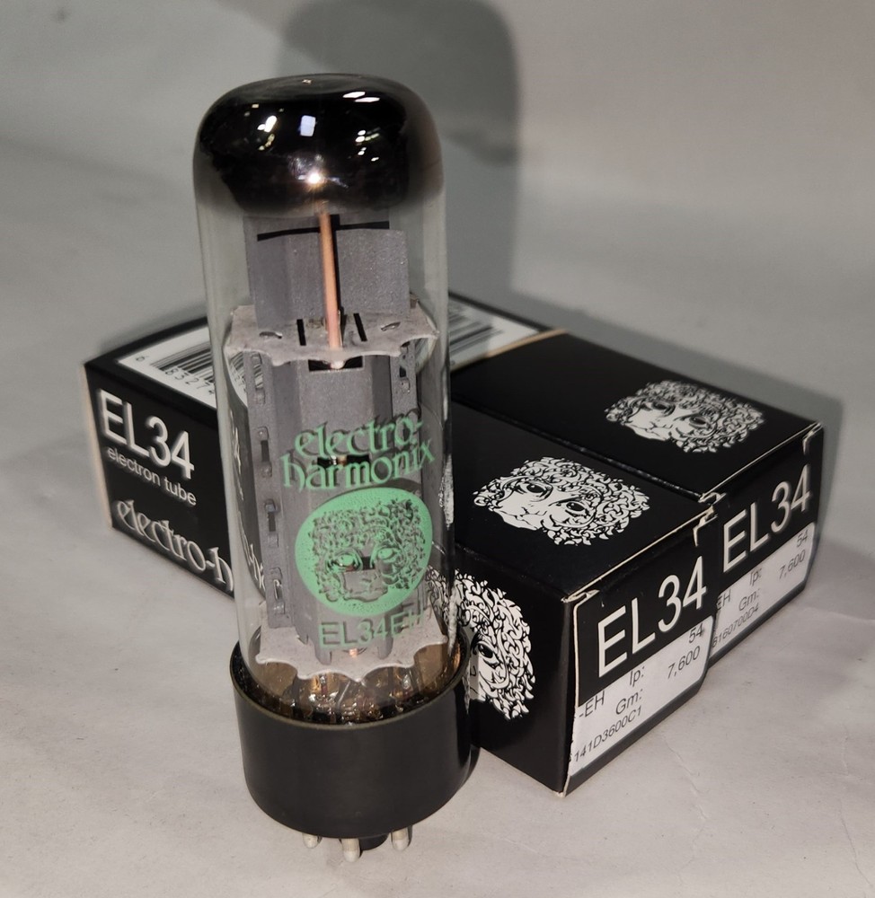 NEW – EL34 / 6CA7 vacuum tubes, Electro Harmonix, MATCHED PAIR (2)