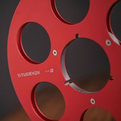 2X Studevox 10.5″ Red 1/4″ Empty Tape Reels For Reel To Reel Tape Recorders