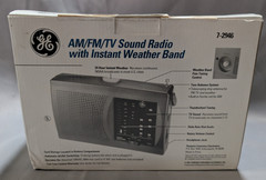 GE General Electric Portable AM FM Radio 7-2946 With Instant Weather & TV Band