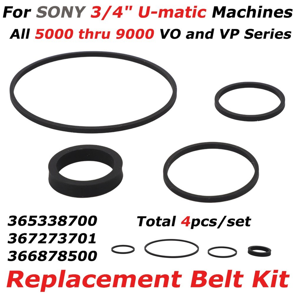 For Vintage SONY Replacement Belt Kit for U-matic 3/4″ VO-9850 VO-5800 VO-5850