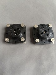 Pair NIB 1920’s Pilot 4 Pin Spring Suspension Tube Sockets – Shock proof 45 300B