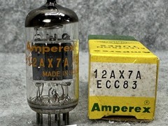 NOS NIB AMPEREX 12AX7A ECC83 MADE IN HOLLAND TUBE TESTS 100% AMPLITREX
