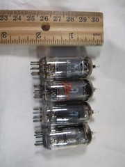 4 Pcs. Vacuum Tubes 6AU6 Telefunken Zenith Airline, 1 unknown all tested