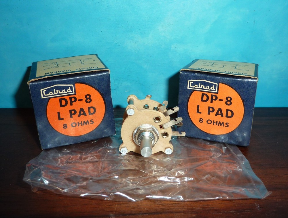 2 Calrad DP-8 L Pads 8 Ohms NOS/NIB