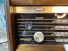 Vintage Working Table Top Stereo w/ tuning eye Philips B5X43A Made in Holland