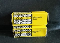 Pair NOS Sylvania 5U4GB 5AS4A Vacuum Tubes Rectifier NIB Vintage Amp Power