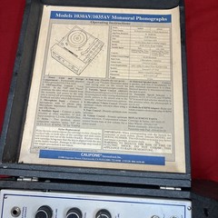Calif0one 1030AV Portable 3-Speed Classroom Phonograph Record Player