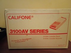 Califone Cassette Recorder 3100AV Series In Box With Instructions And Microphone