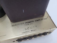 H.H. SCOTT TYPE 232 VINTAGE TUBE MONOBLOCK POWER AMPLIFIER TESTED WORKING