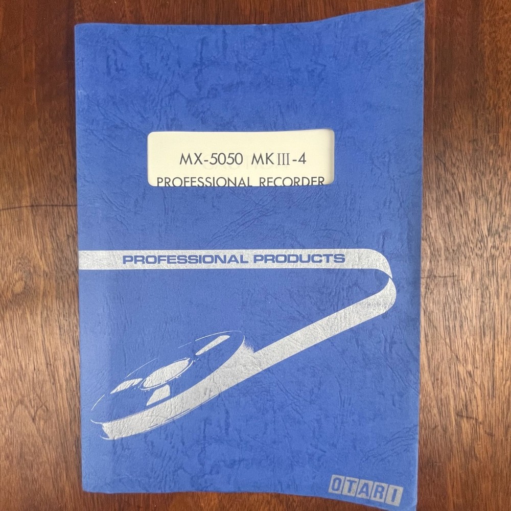 VINTAGE OTARI MX-5050 MKIII-4 INSTRUCTION & MAINTENANCE MANUAL